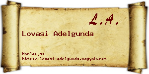 Lovasi Adelgunda névjegykártya